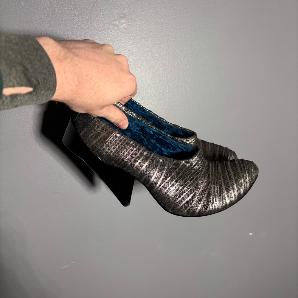 Elegant Black and Silver Women's Heels